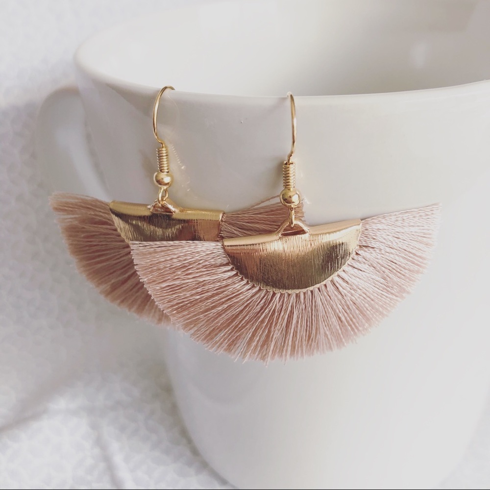 Fan tassel earrings